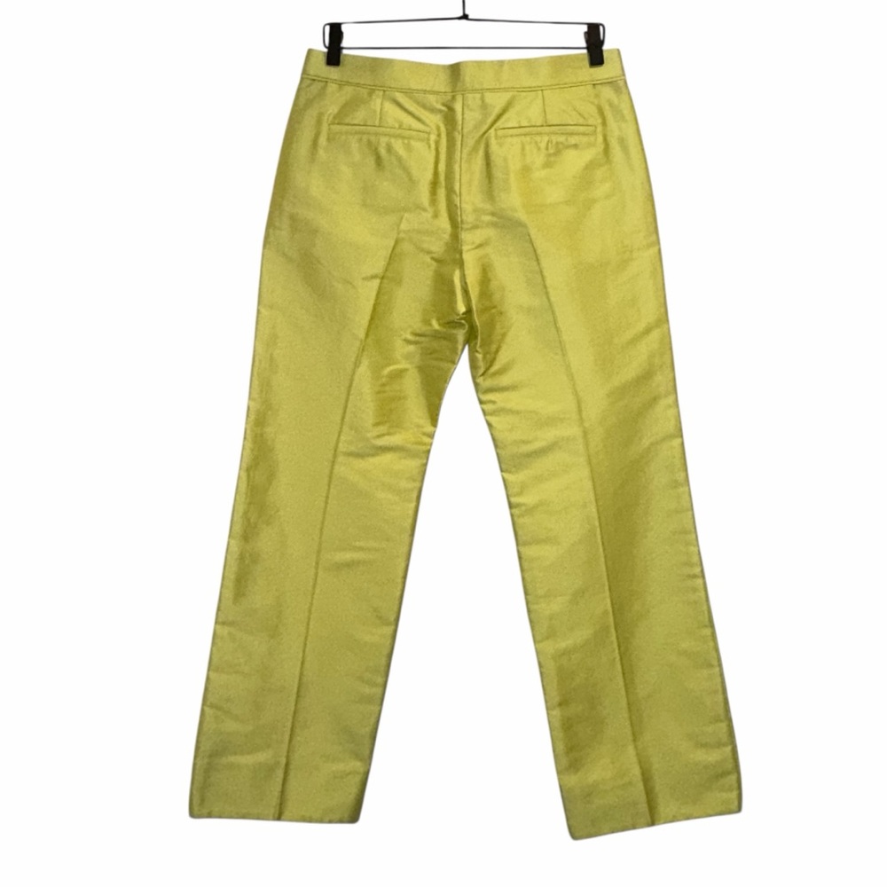 VALENTINO Mikado Silk Blend Pants Chartreuse Yellow Green IT40 US4 NWT ⚪️ - Picture 9 of 14